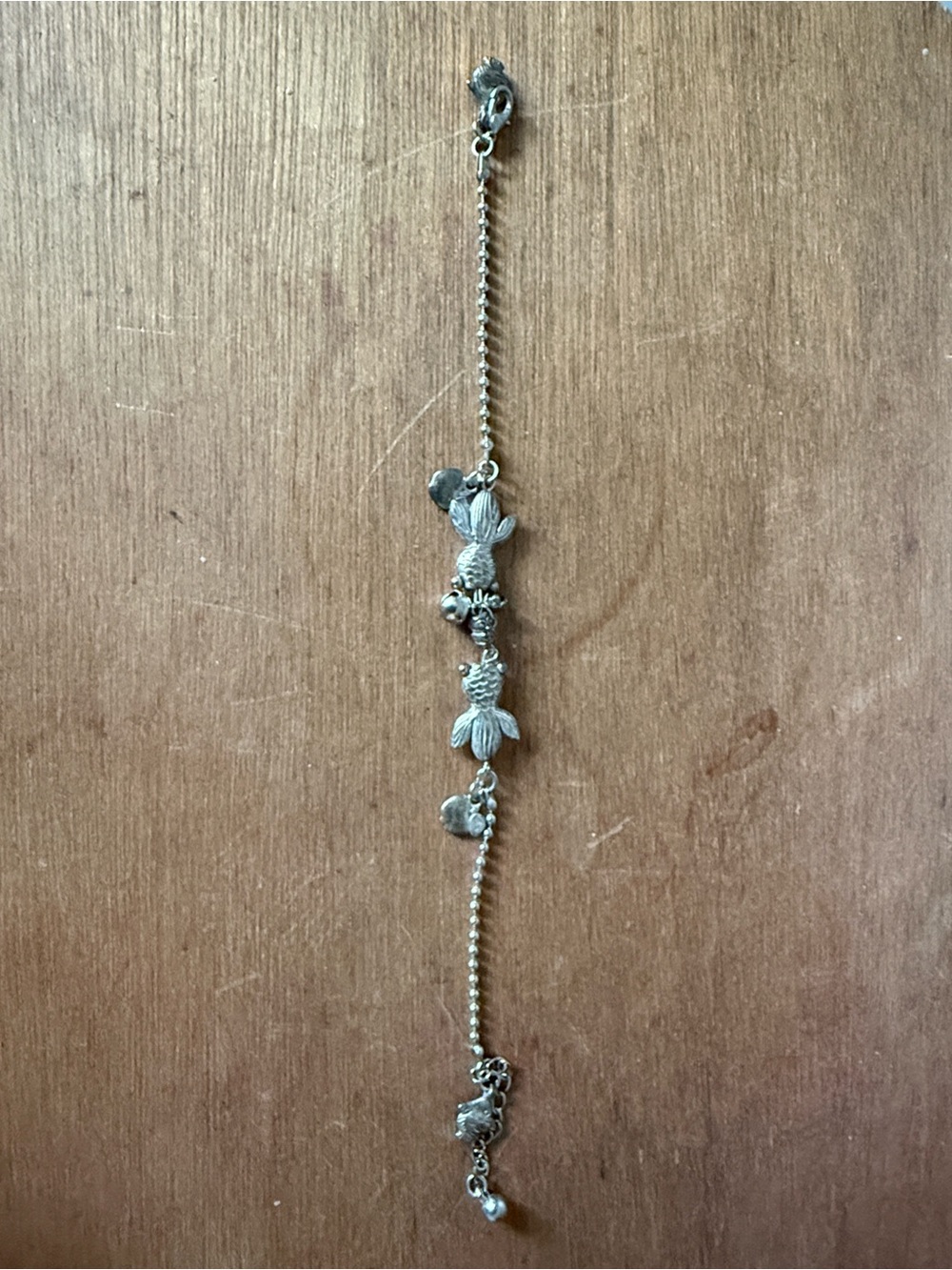 Silver-Tone Fish Charm Bracelet - Women's Jewelry